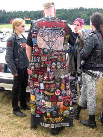 metalhead with lots of patches